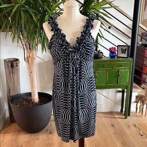 Enfocus Studio Black and White Patterned Dress